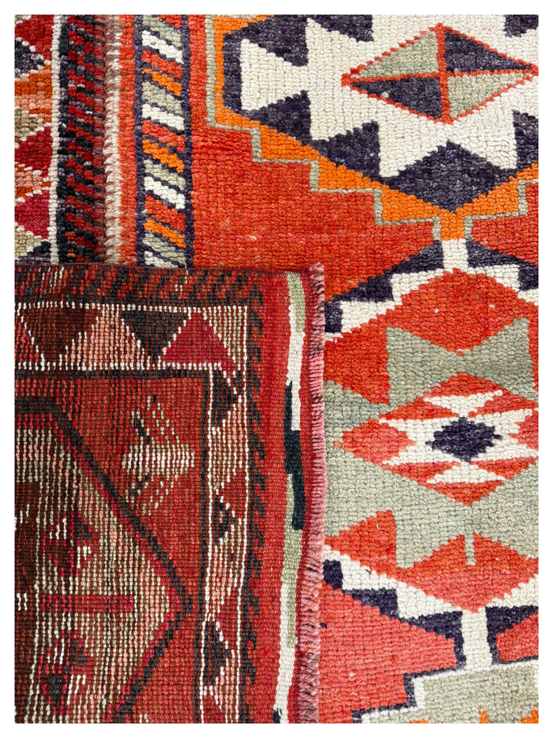 Pacific Kurdish 43985 Orange Tradional Hand Knotted Rug