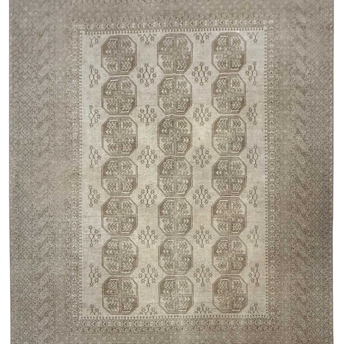 Pacific Vintage Afghan  Beige Cream Transitional