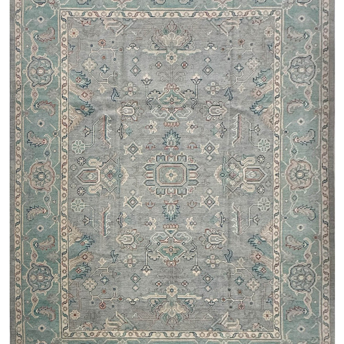 Pacific Ushak 44007 Beige PISTACHO Transitional Hand Knotted Rug