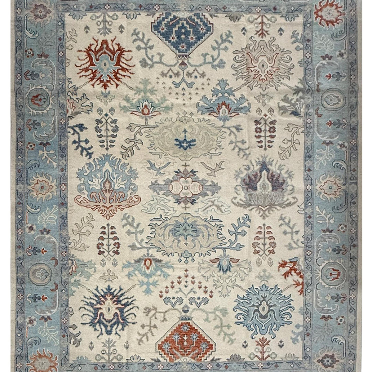Pacific Ushak 44008 Ivory GREY Transitional Hand Knotted Rug