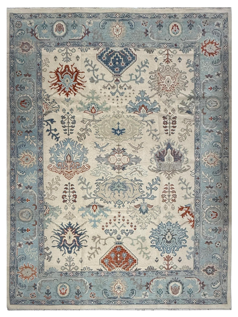 Pacific Ushak 44008 Ivory GREY Transitional Hand Knotted Rug