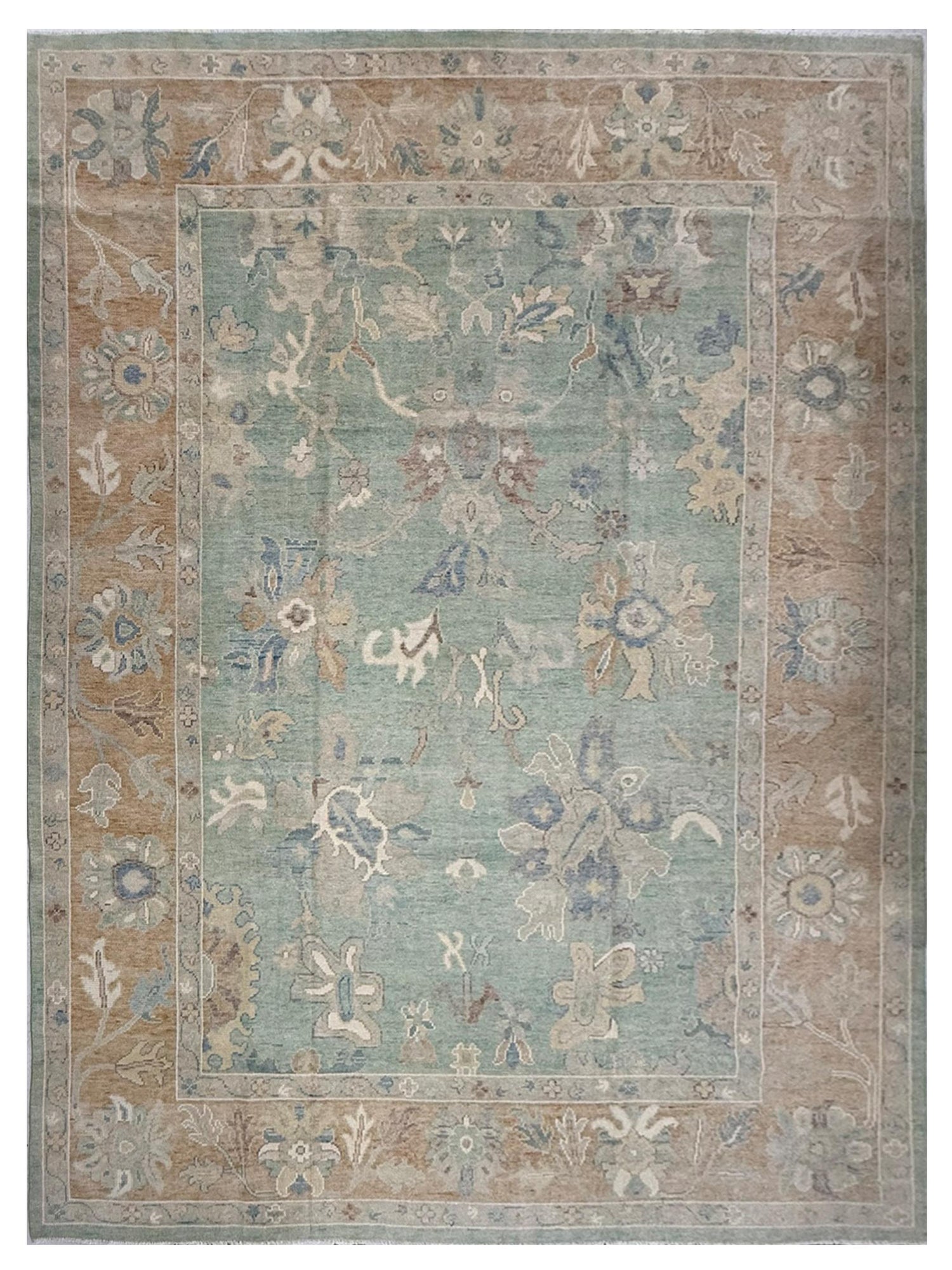 Pacific Ushak 44016 PISTACHO GOLD Transitional Hand Knotted Rug