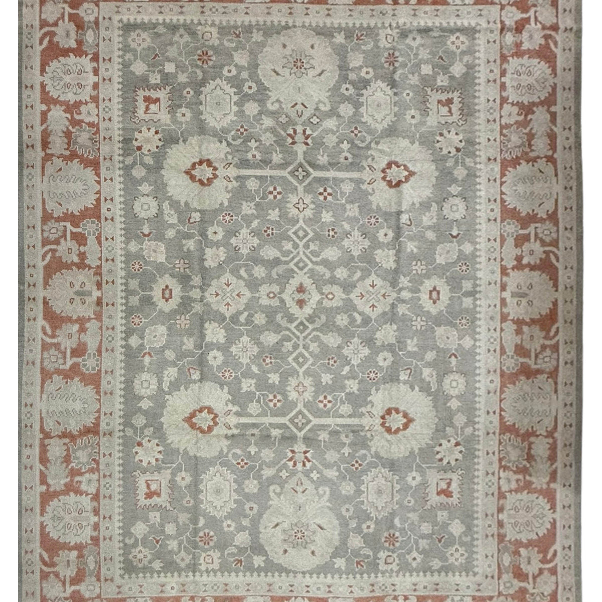 Pacific Ushak 44019 Grey REST Transitional Hand Knotted Rug