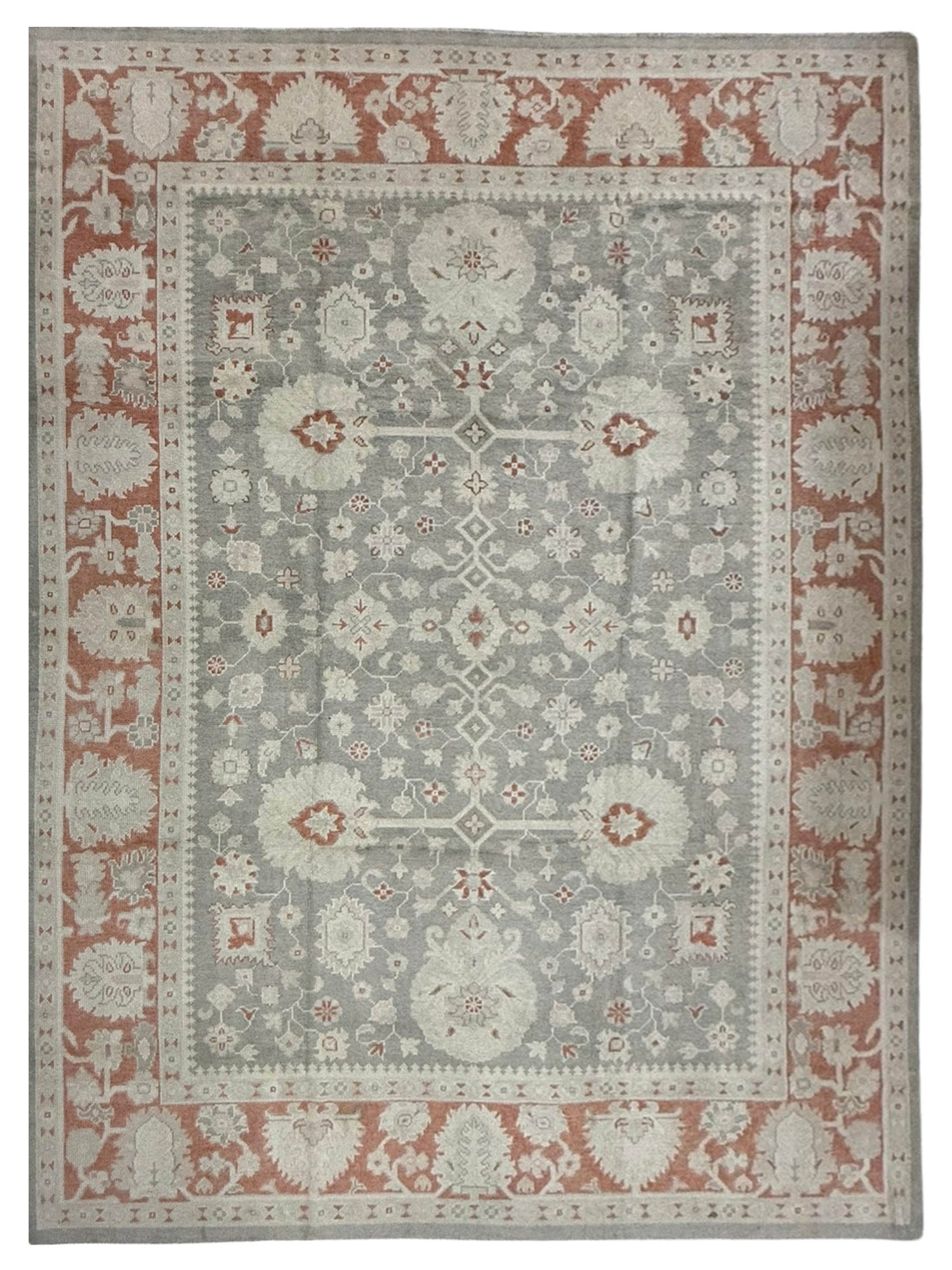 Pacific Ushak 44019 Grey REST Transitional Hand Knotted Rug