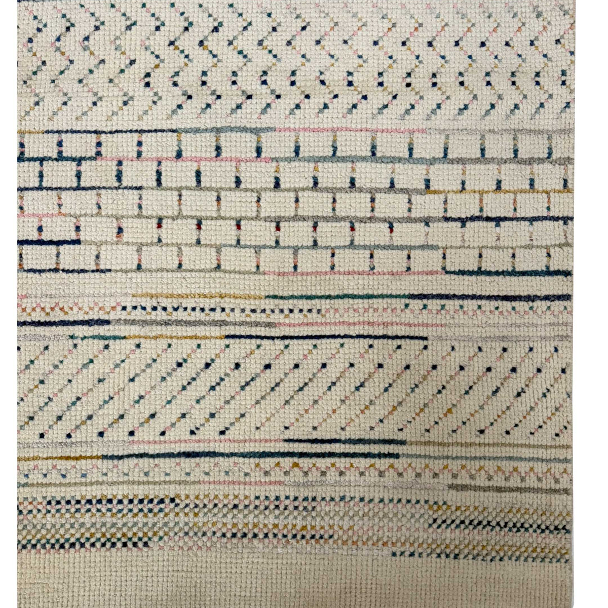 Pacific Moroccan 44021 Ivory Ivory Transitional Hand Knotted Rug
