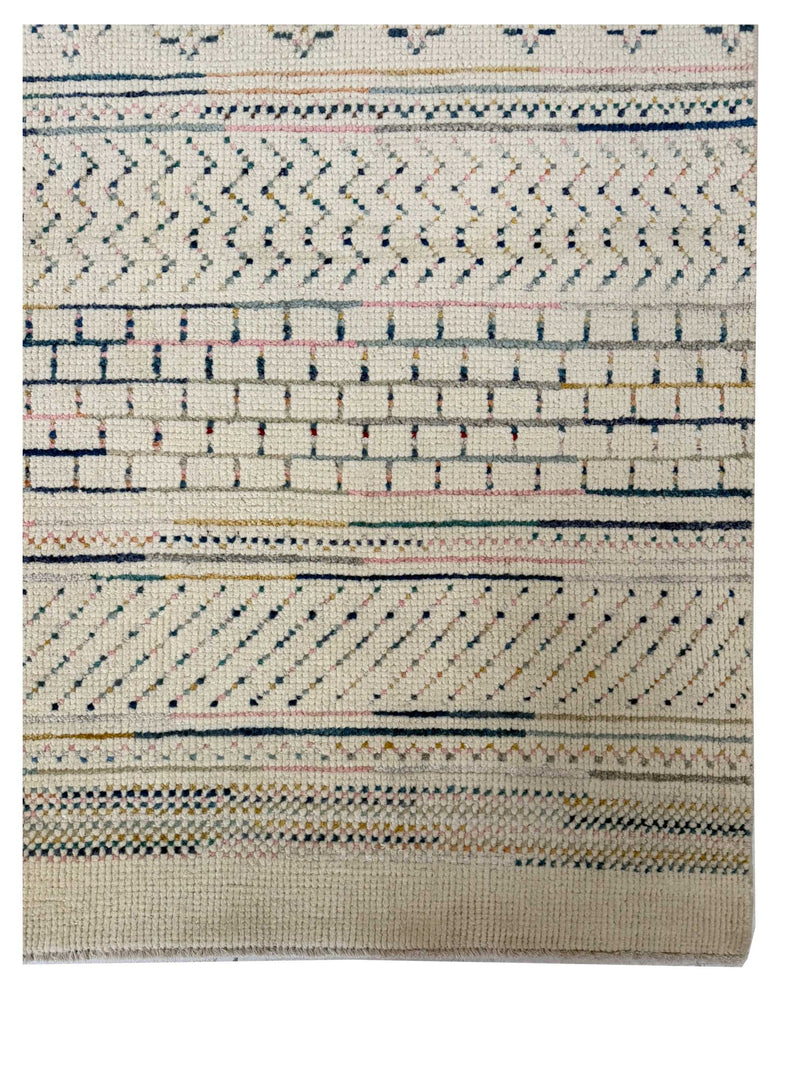 Pacific Moroccan 44021 Ivory Ivory Transitional Hand Knotted Rug