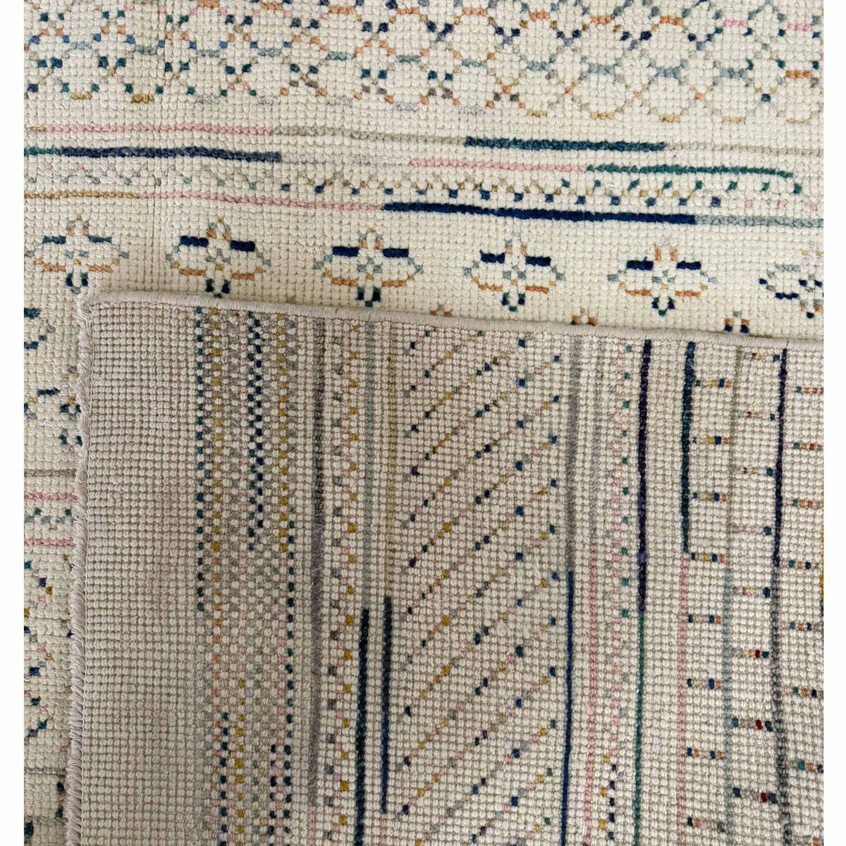 Pacific Moroccan 44021 Ivory Ivory Transitional Hand Knotted Rug