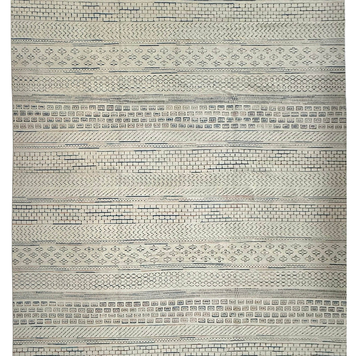 Pacific Moroccan 44021 Ivory Ivory Transitional Hand Knotted Rug