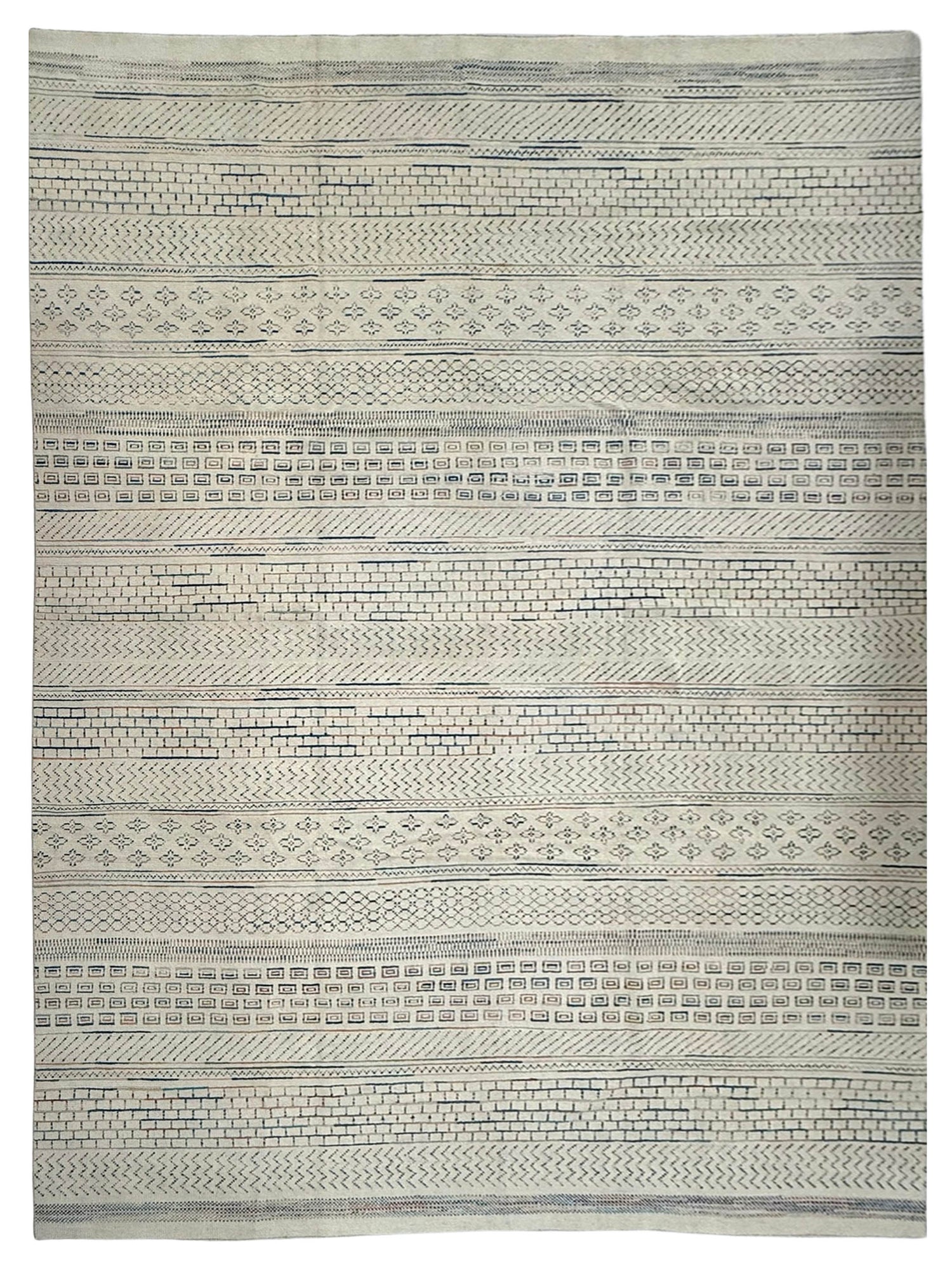 Pacific Moroccan 44021 Ivory Ivory Transitional Hand Knotted Rug