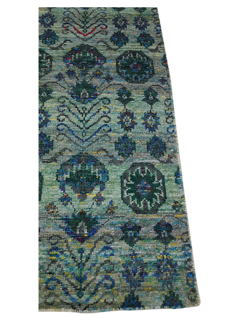 Pacific Royal 65163 Turquoise Turquoise Modern Hand Knotted Rug