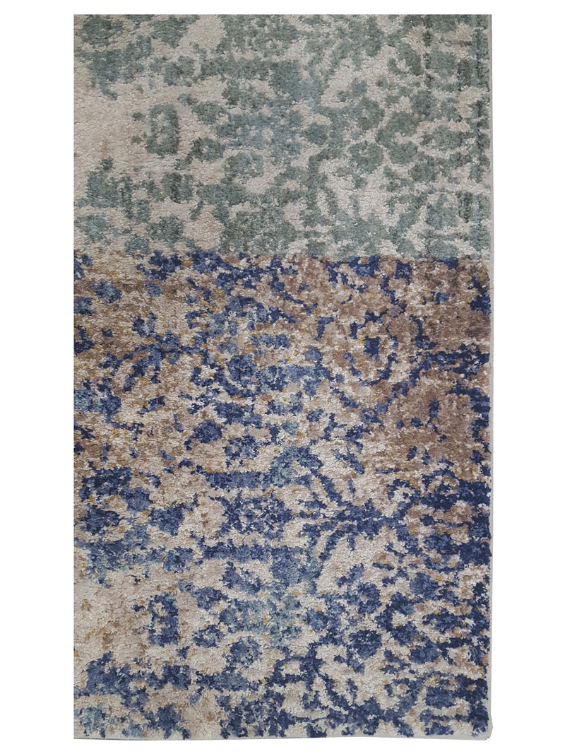 Pacific Touchst 65416 Beige Multi Transitional Hand Knotted Rug