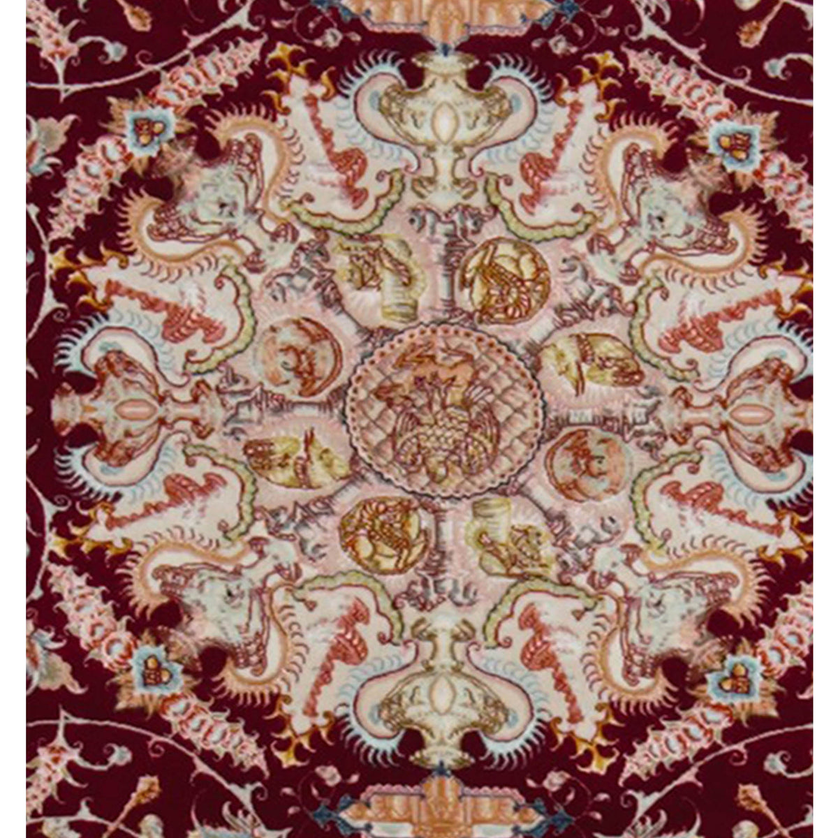 Pacific Tabriz 66518 Brown Ivory Traditional Hand Knotted Rug