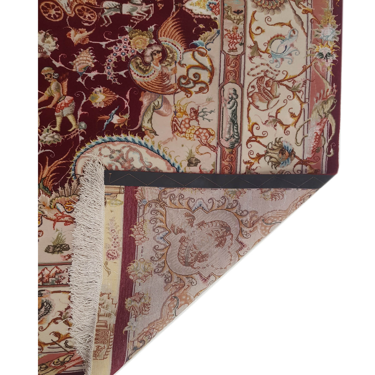 Pacific Tabriz 66518 Brown Ivory Traditional Hand Knotted Rug