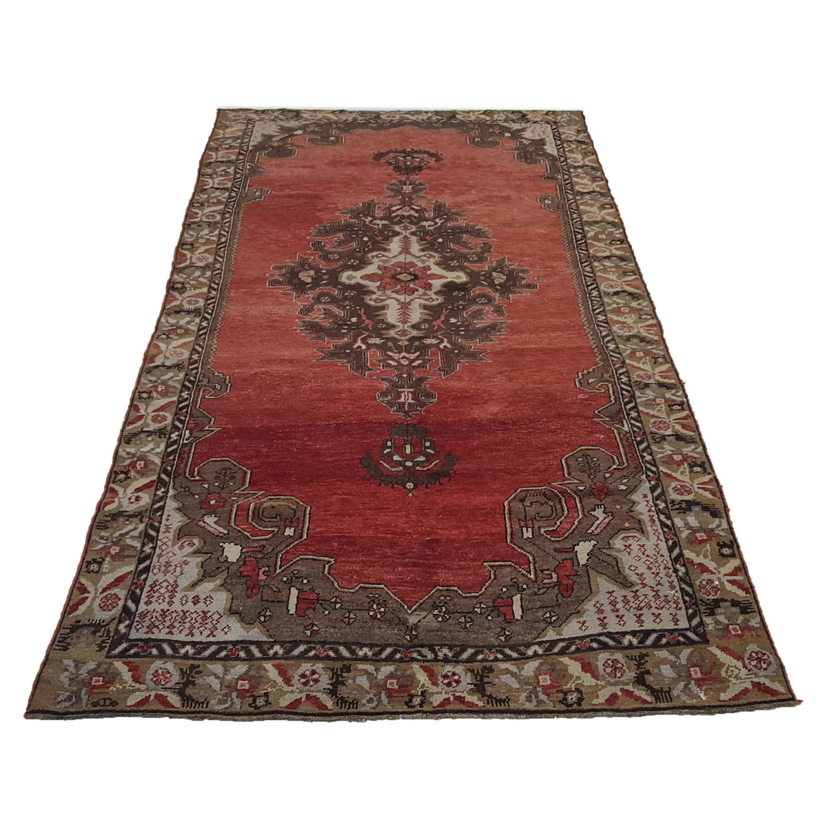 Pacific Karabagh 66596 Rust Camel Traditional Hand Knotted Rug