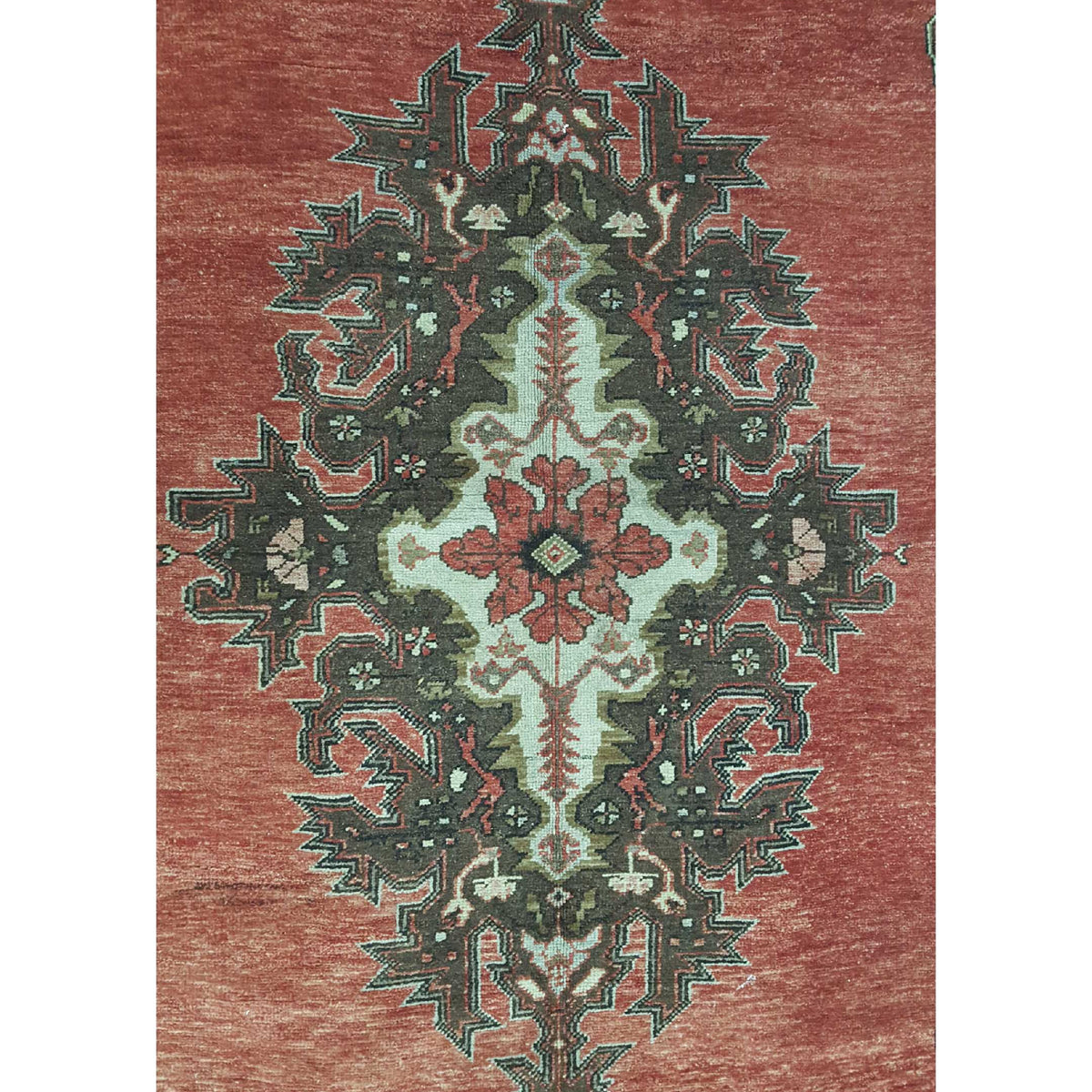 Pacific Karabagh 66596 Rust Camel Traditional Hand Knotted Rug