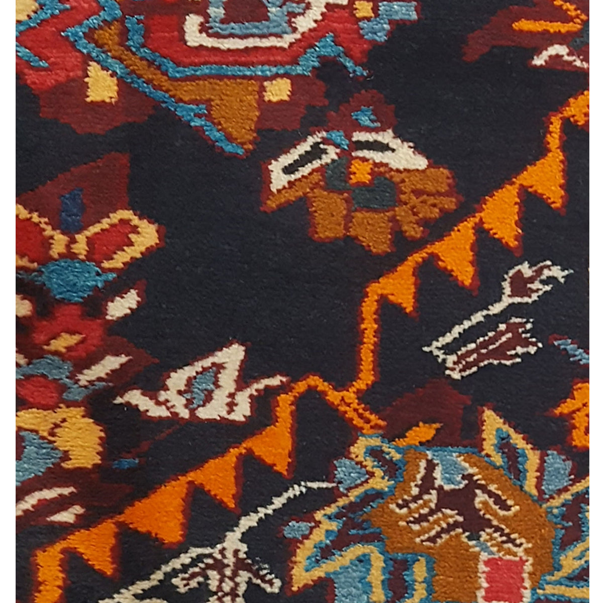 Pacific Bakhtiyari 66734 Navy Red Traditional Hand Knotted Rug
