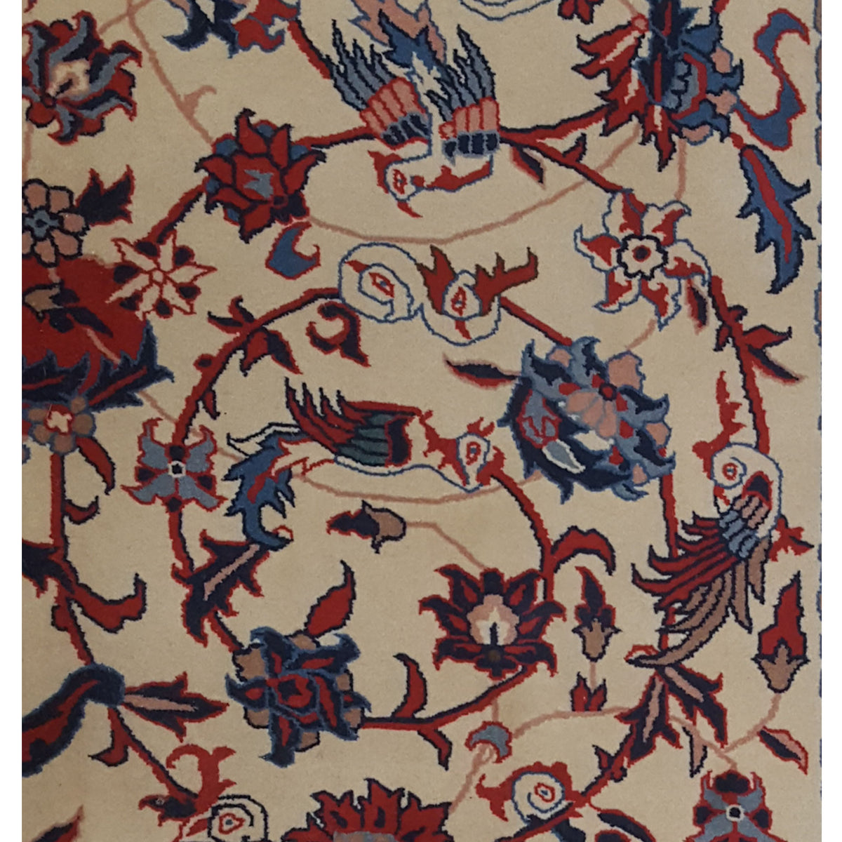Pacific Isfahan 66735 Ivory Red Traditional Antique Rug