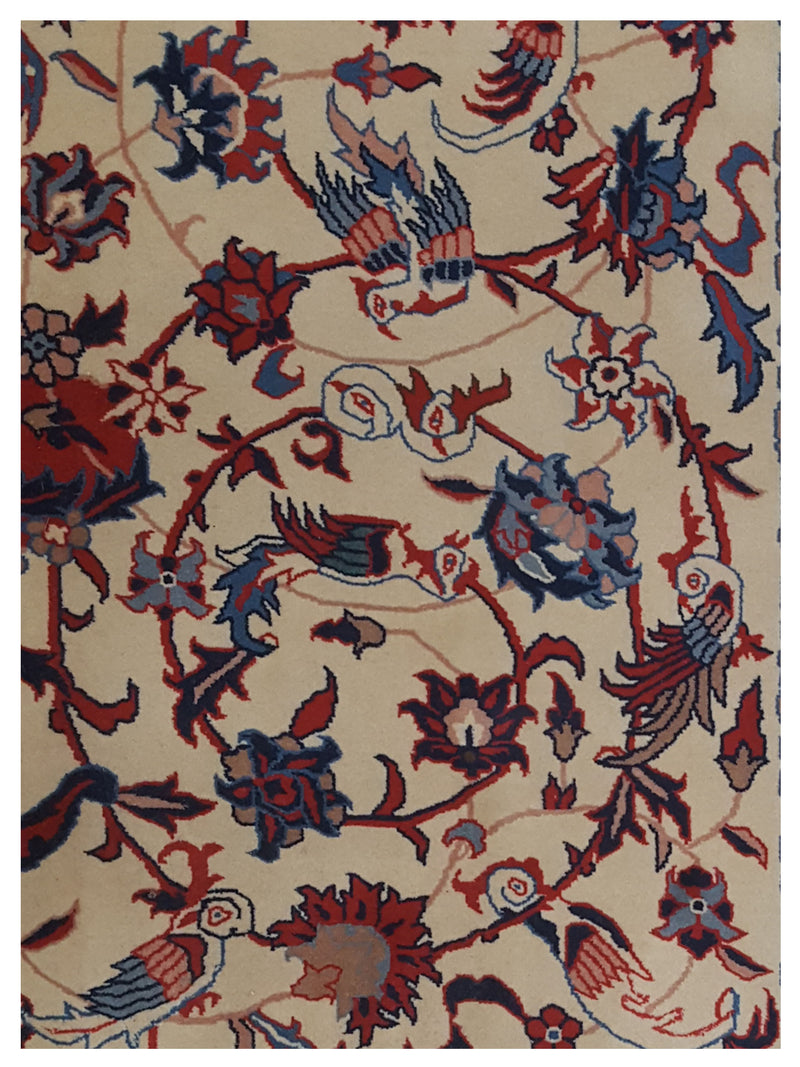 Pacific Isfahan 66735 Ivory Red Traditional Antique Rug