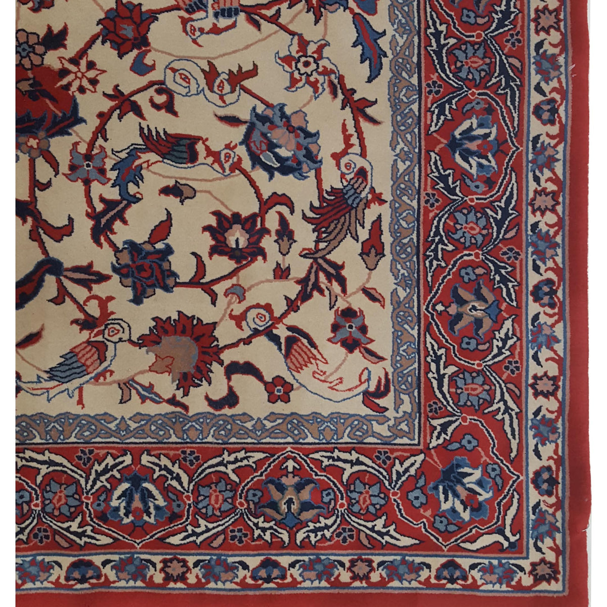 Pacific Isfahan 66735 Ivory Red Traditional Antique Rug