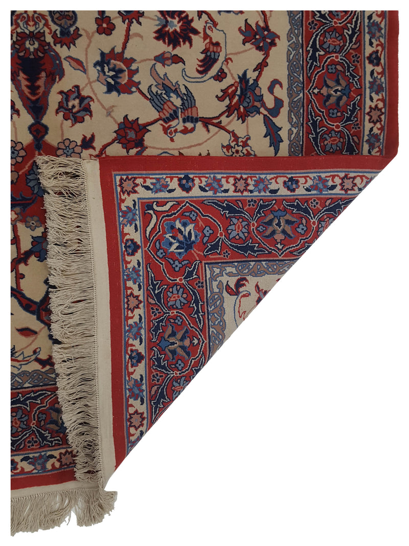 Pacific Isfahan 66735 Ivory Red Traditional Antique Rug