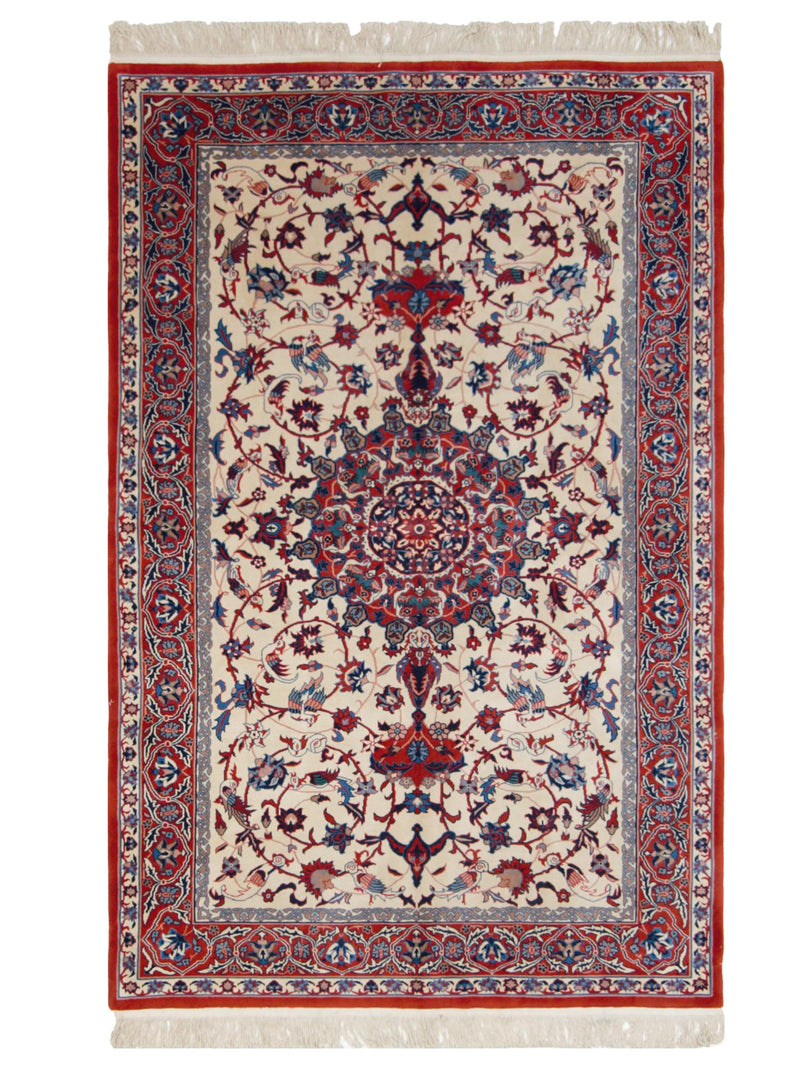 Pacific Isfahan  Ivory Red Traditional