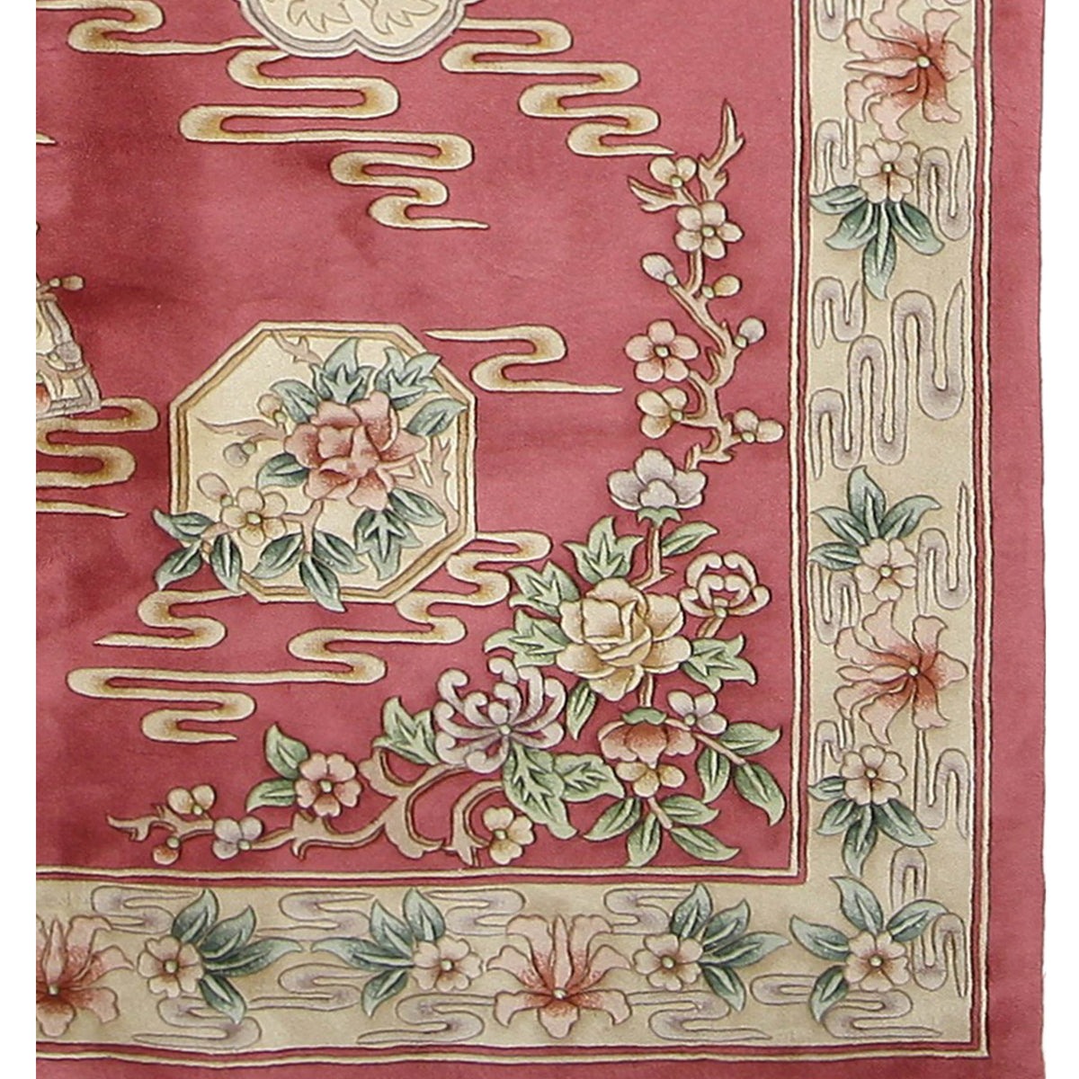 Pacific Chinese 66736 Pink Ivory Traditional Hand Knotted Rug