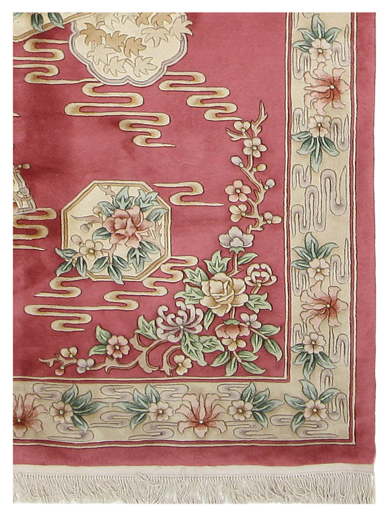 Pacific Chinese 66736 Pink Ivory Traditional Hand Knotted Rug