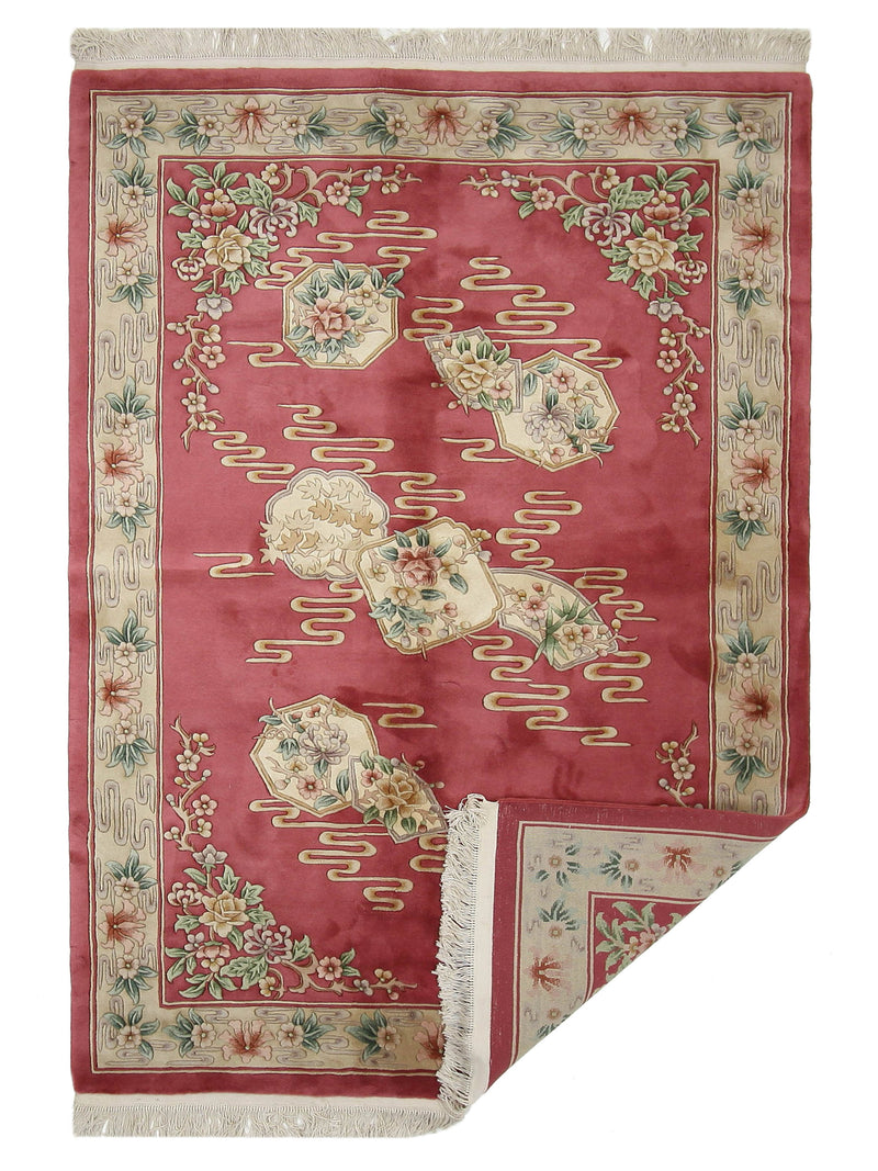 Pacific Chinese 66736 Pink Ivory Traditional Hand Knotted Rug