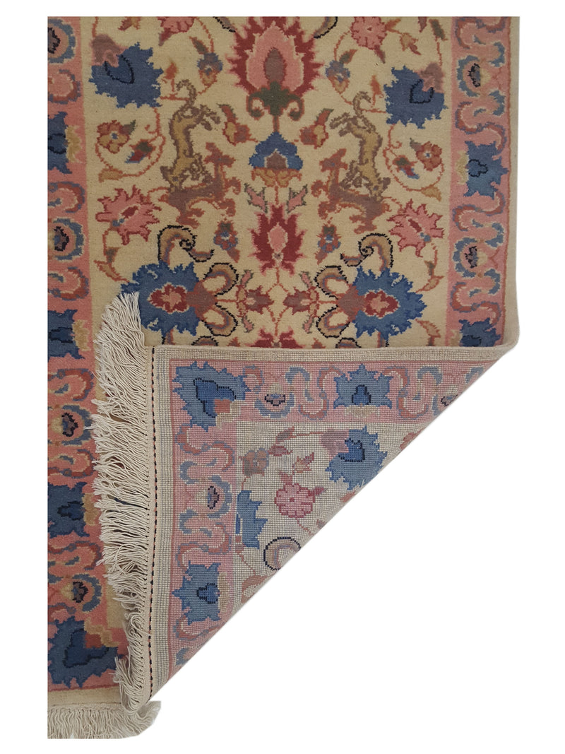 Pacific Bucharest 66738 Beige Pink Traditional Hand Knotted Rugs