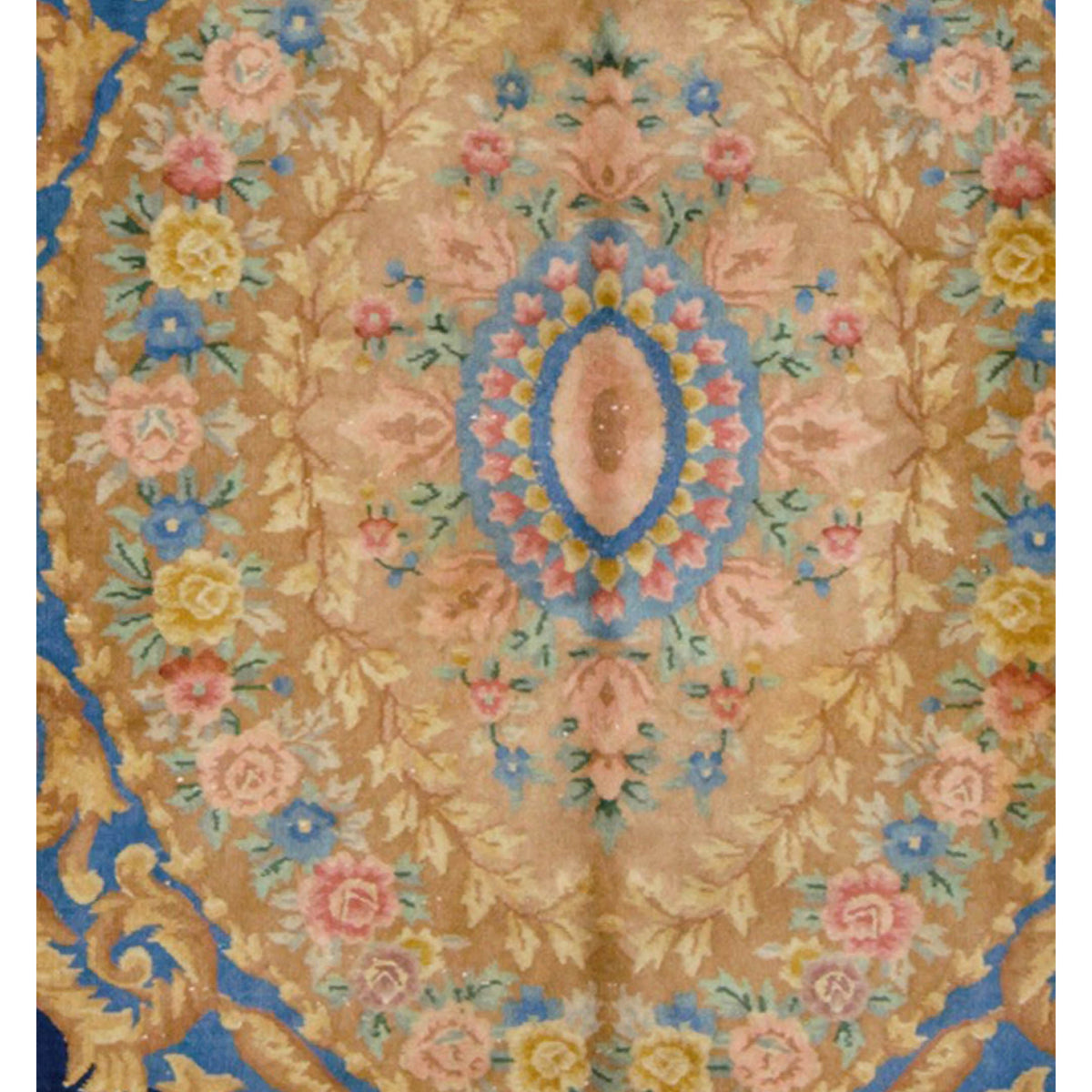 Pacific Chinese 66739 Blue Gold Traditional Hand Knotted Rug
