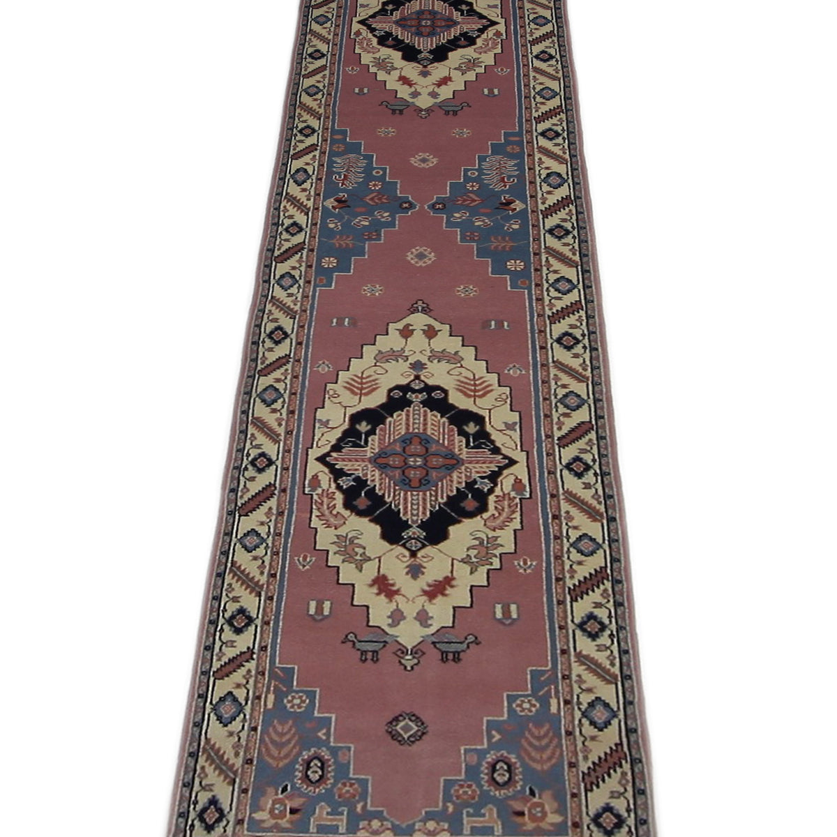 Pacific Bucharest 66740 Peach Ivory Traditional Hand Knotted Rugs