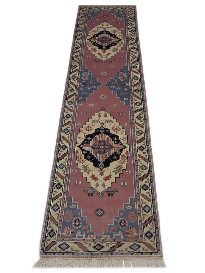 Pacific Bucharest 66740 Peach Ivory Traditional Hand Knotted Rugs