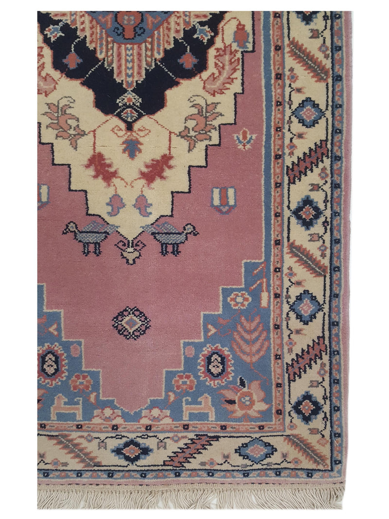 Pacific Bucharest 66740 Peach Ivory Traditional Hand Knotted Rugs