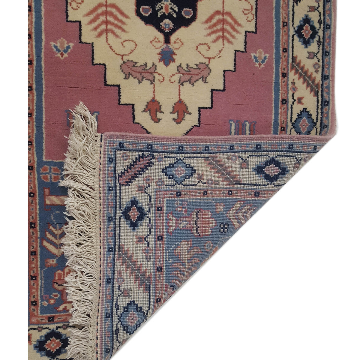 Pacific Bucharest 66740 Peach Ivory Traditional Hand Knotted Rugs