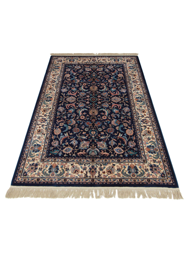 Pacific Tabriz 66744 Navy Ivory Traditional Hand Knotted Rug