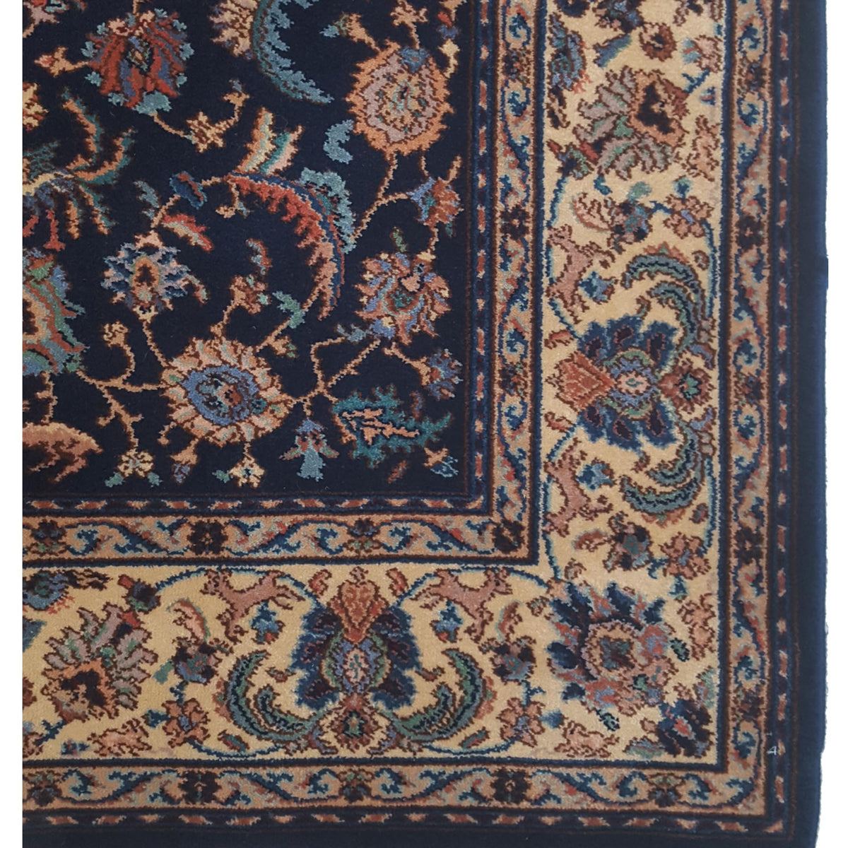 Pacific Tabriz 66744 Navy Ivory Traditional Hand Knotted Rug