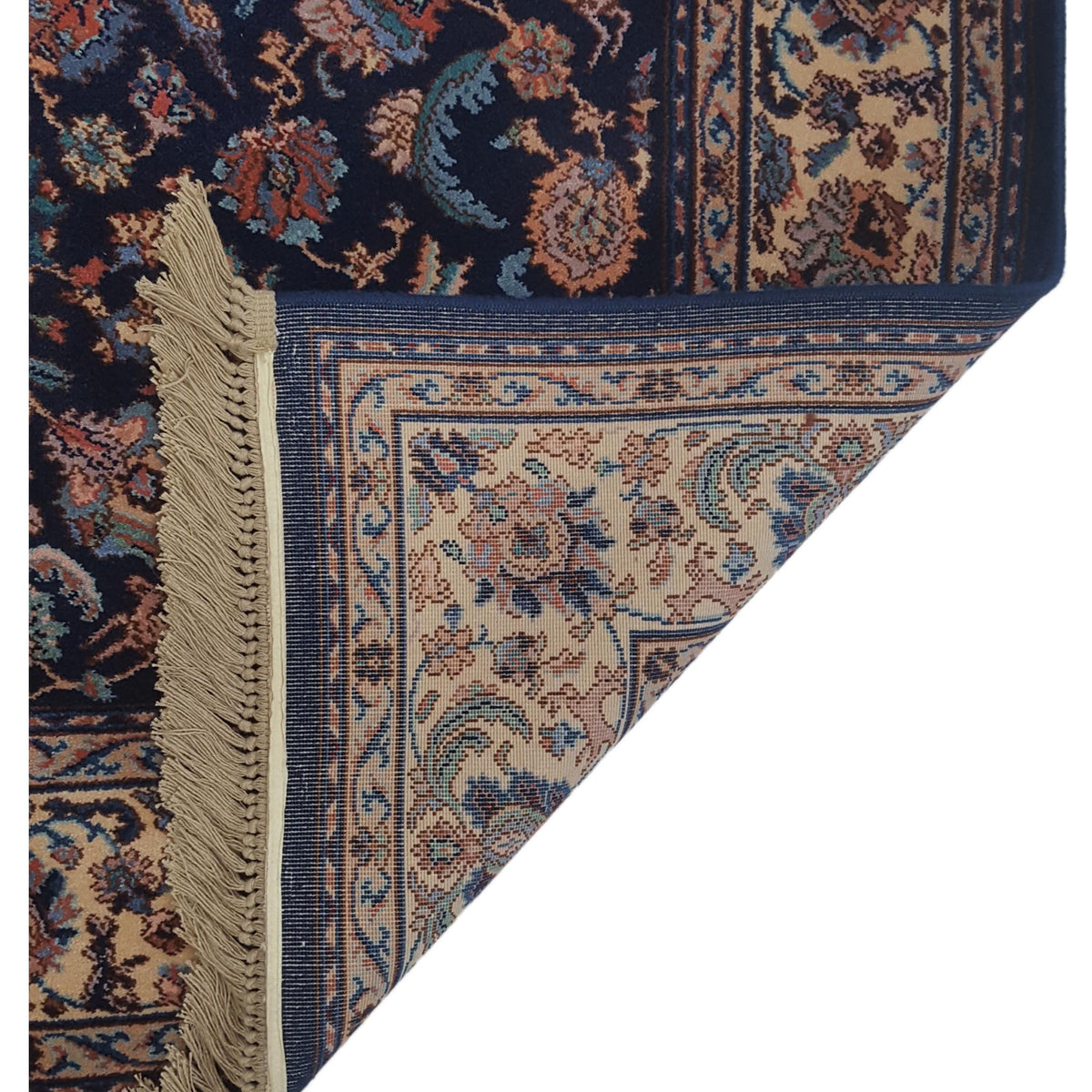 Pacific Tabriz 66744 Navy Ivory Traditional Hand Knotted Rug