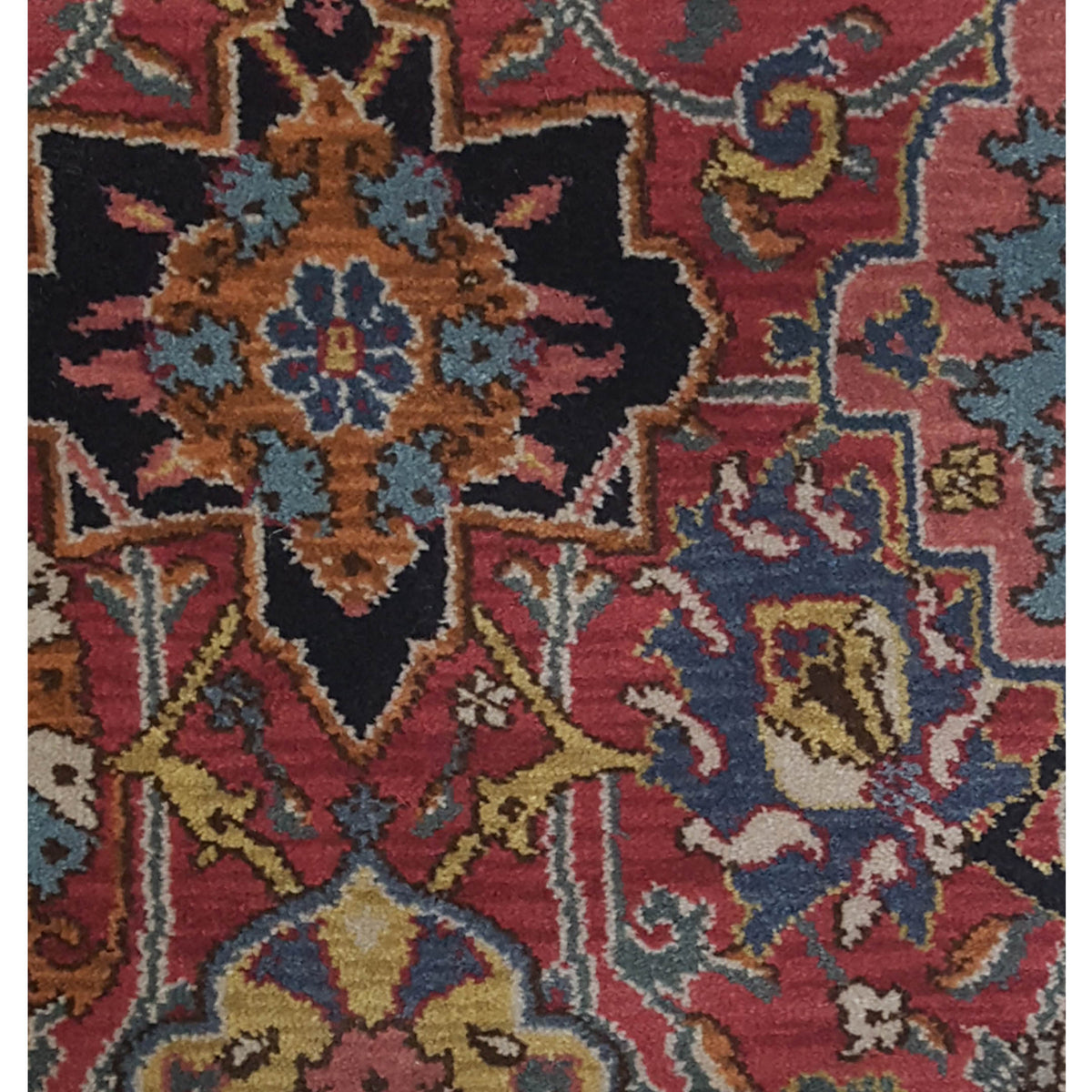Pacific Kerman 66745 Pink Multi Traditional Hand Knotted Rug
