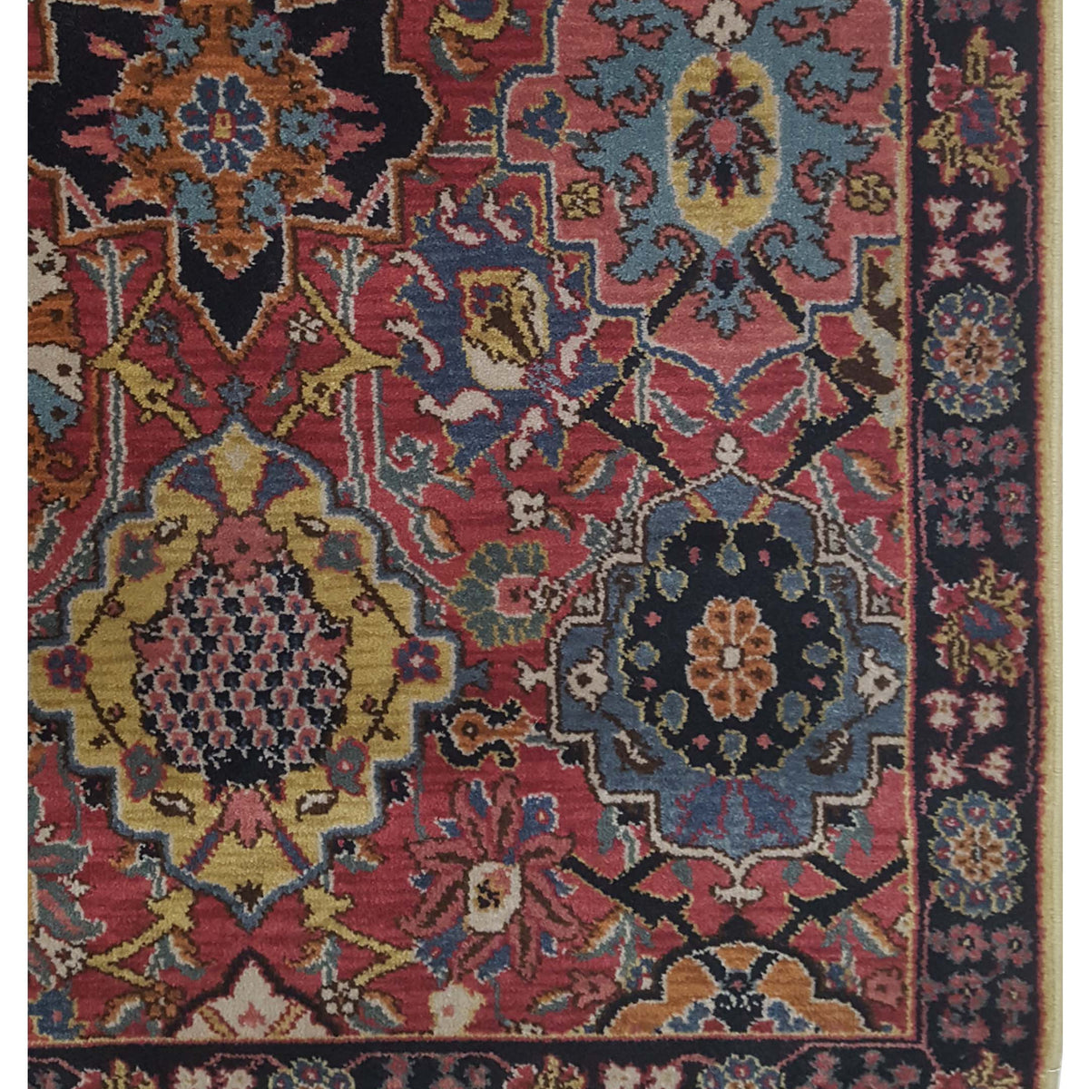 Pacific Kerman 66745 Pink Multi Traditional Hand Knotted Rug
