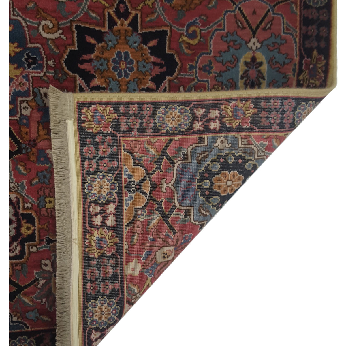Pacific Kerman 66745 Pink Multi Traditional Hand Knotted Rug