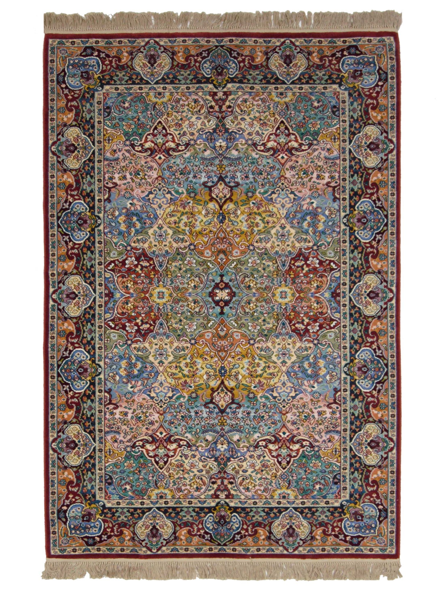 Pacific Persian Panel  Burgundy Multi Traditional