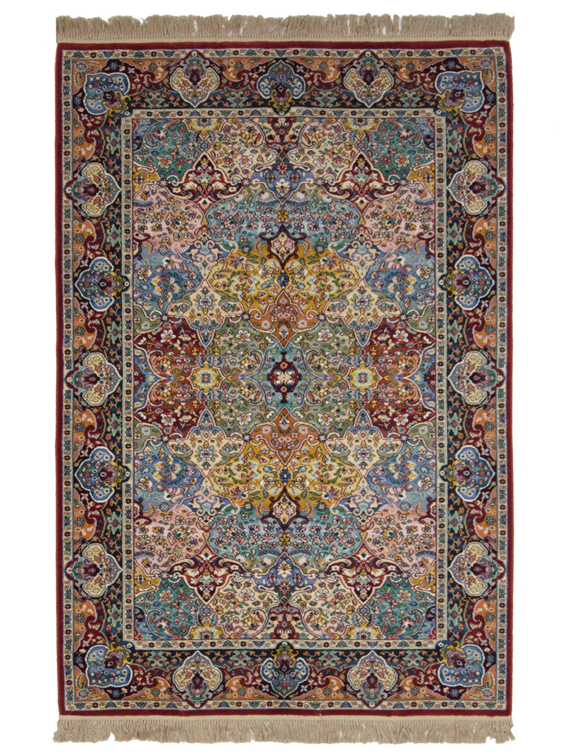 Pacific Persian Panel  Burgundy Multi Traditional