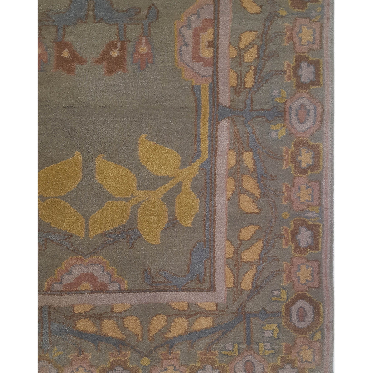 Pacific Tibetan 66748 Olive Mustard Transitional Hand Knotted Rug