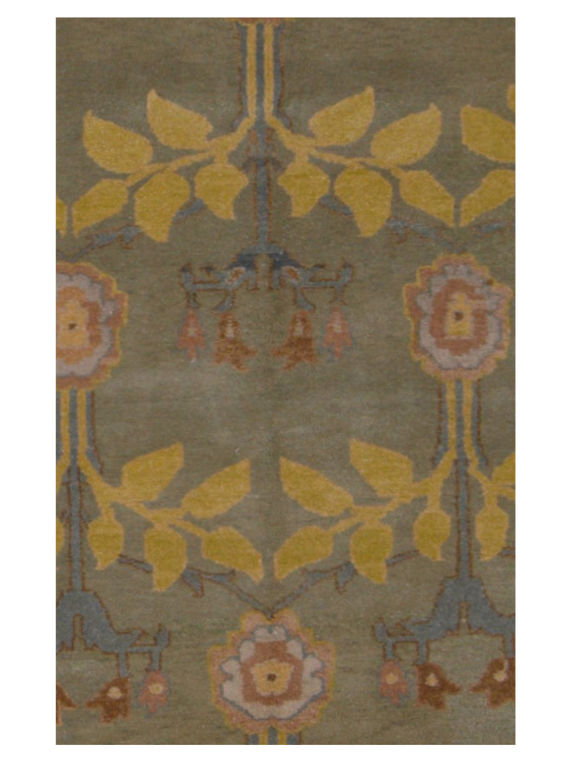 Pacific Tibetan 66748 Olive Mustard Transitional Hand Knotted Rug