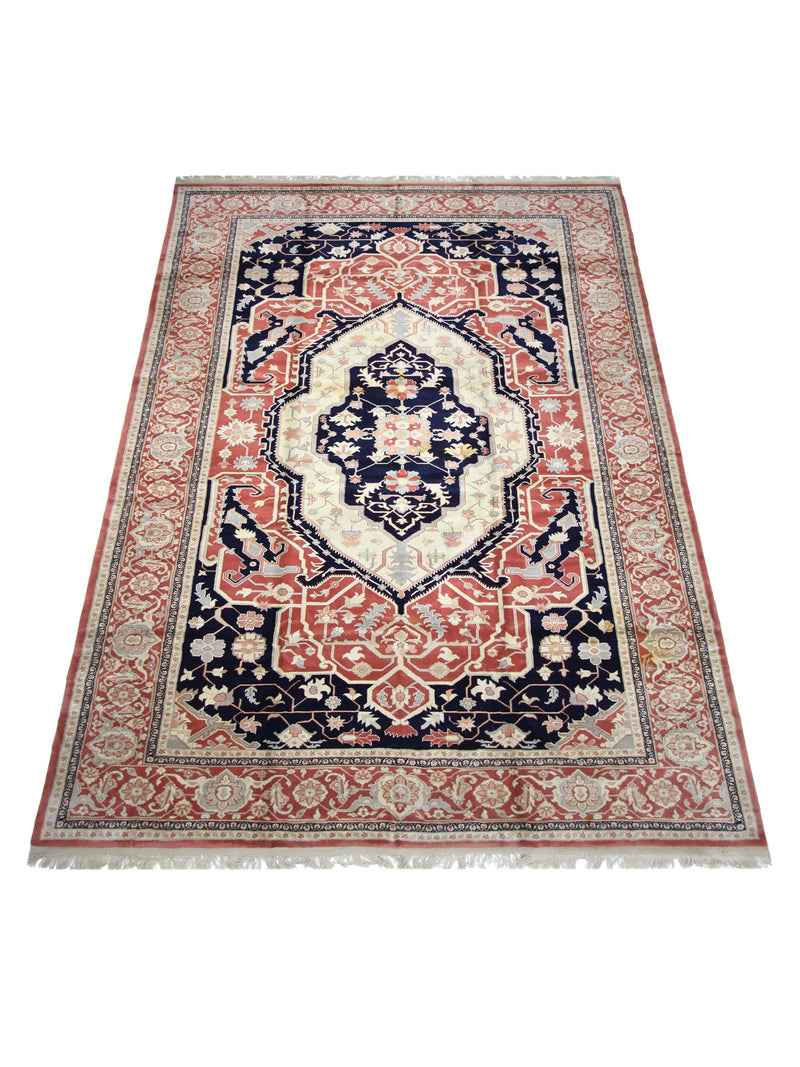 Pacific Heriz-Rm 66750 Navy Rust Traditional Hand Knotted Rug