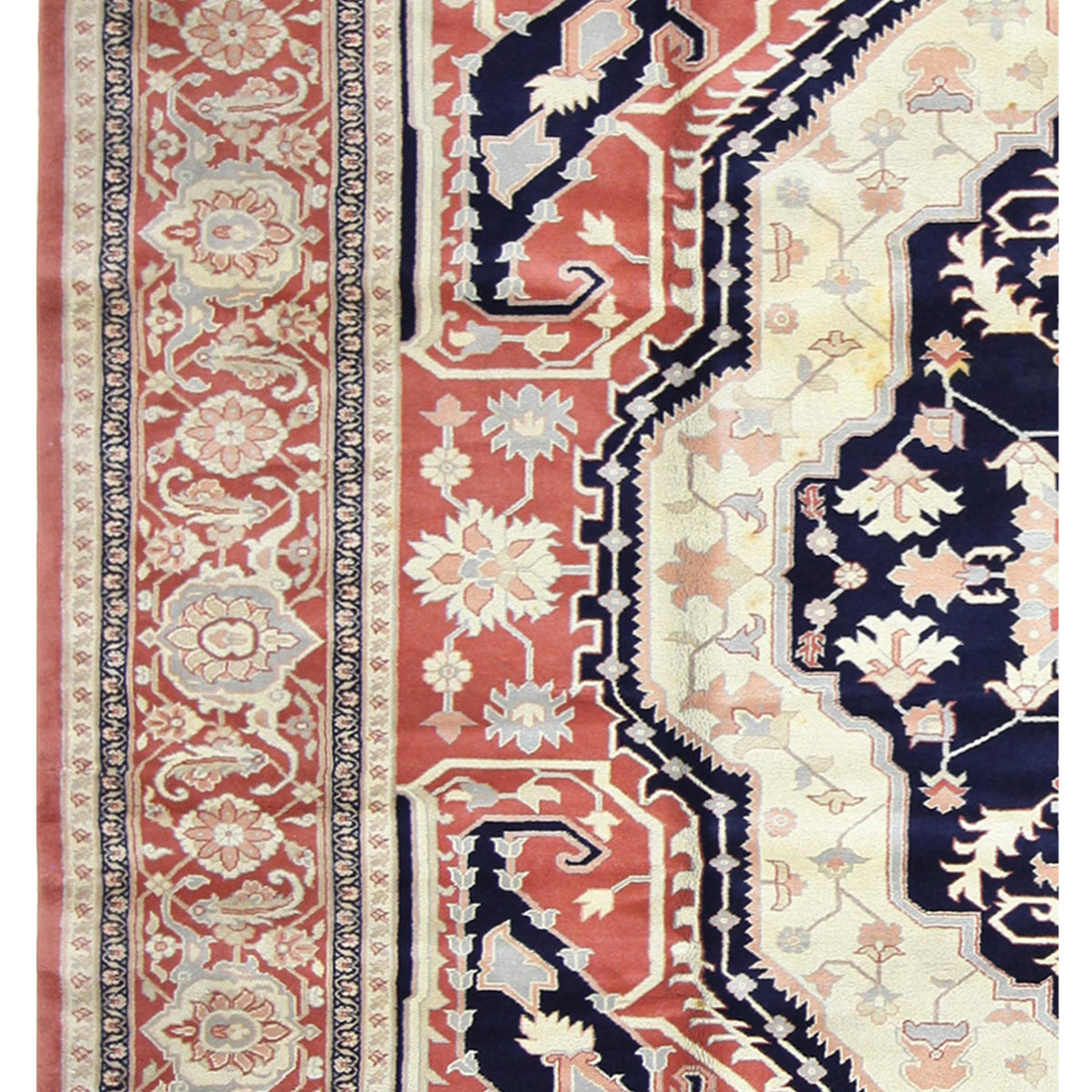 Pacific Heriz-Rm 66750 Navy Rust Traditional Hand Knotted Rug