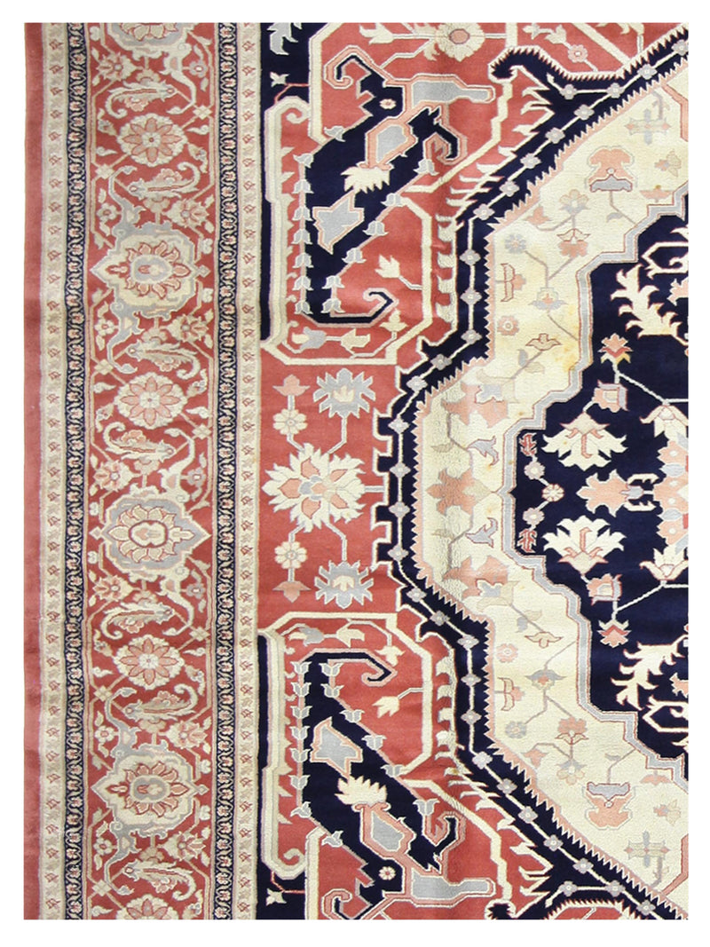 Pacific Heriz-Rm 66750 Navy Rust Traditional Hand Knotted Rug
