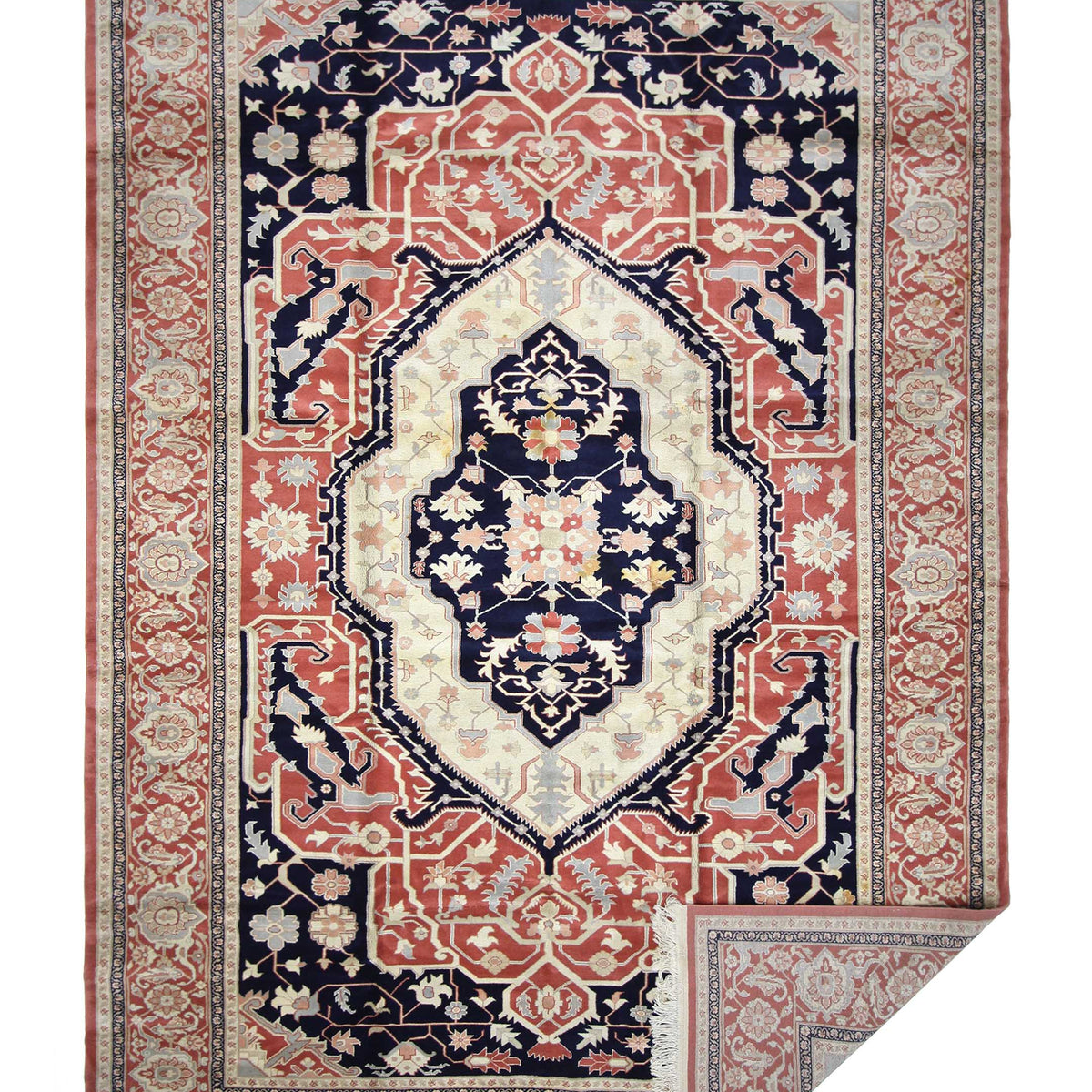 Pacific Heriz-Rm 66750 Navy Rust Traditional Hand Knotted Rug