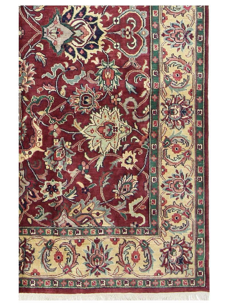 Pacific Agra 66751 Burgundy Gold Traditional Hand Knotted Rug