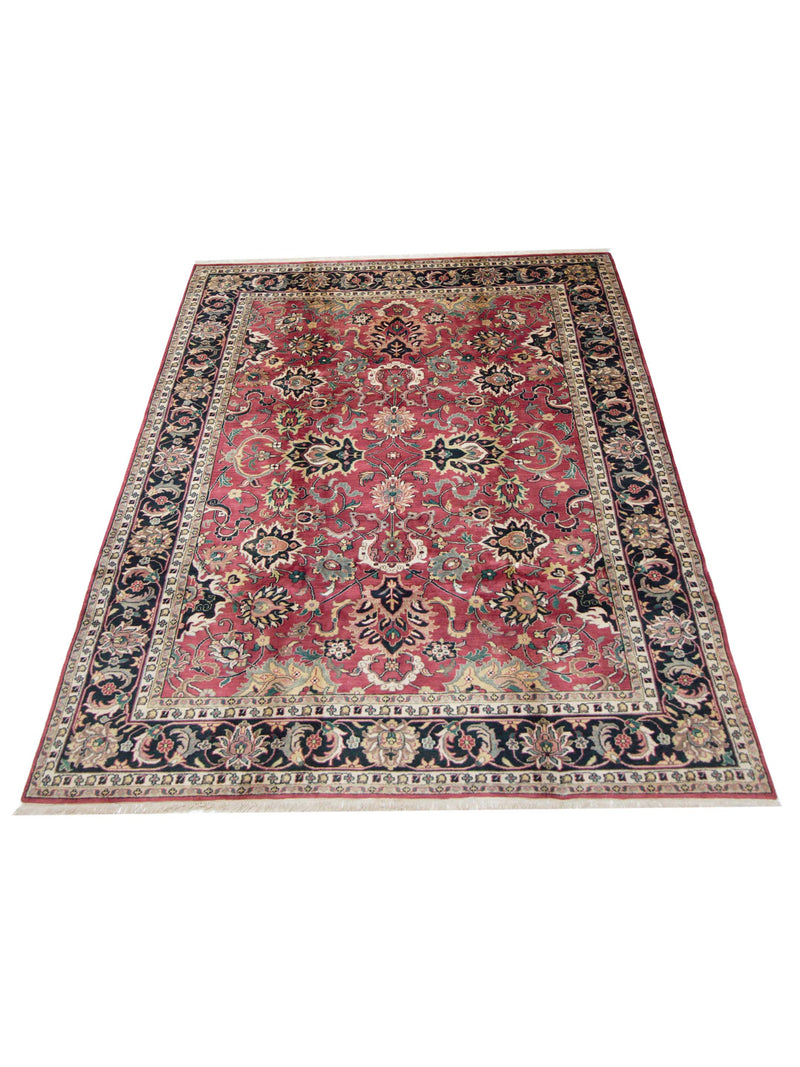 Pacific Agra 66752 Burgundy Black Traditional Hand Knotted Rug